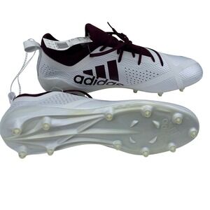 NWT Adidas Adizero 5-Star 7.0 Mens 14 White Maroon Football Cleats DA9550